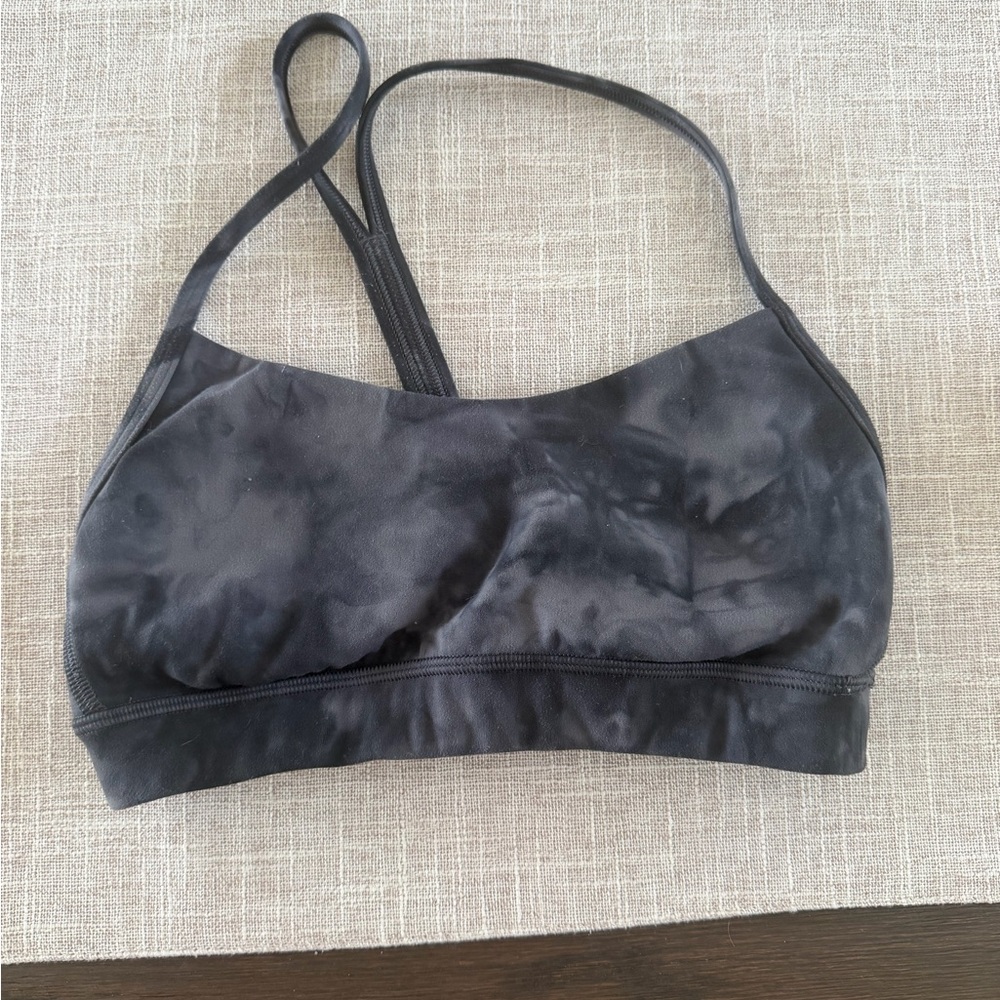 Lululemon bra grey and black diamond eye print. Barley worn.